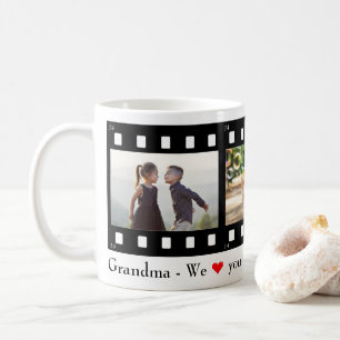 Mug Grandma Love You Photo Film Strip Collage Modèle