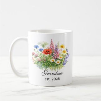 Mug Grandma Wildflower Watercolor 