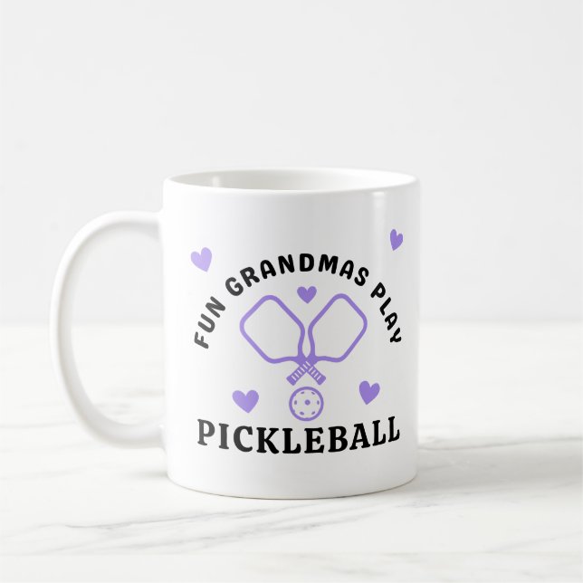 Mug Grandmas Amusants Jouer Pickleball Nom (Gauche)
