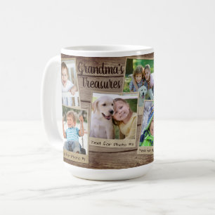 Mug Grandmas Trésors Bois rustique Cadre photo Vintage