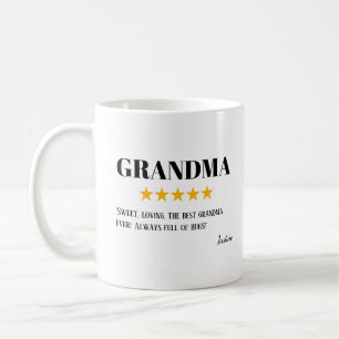 Mug Grand'mère 5 étoiles   Cadeau Super Grand-mère