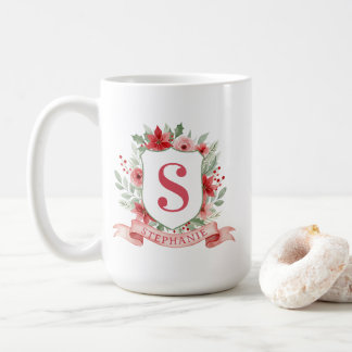 Mug Grandmillennial Holiday Crest | Christmas Monogram