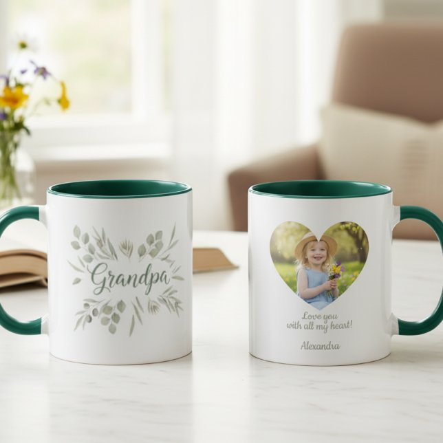 Mug Grandpa Botanical Photo (Botanical Grandpa photo mug)