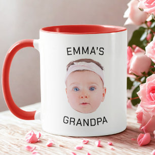 Mug Grandpa Boug cadeau, Personnalisé Visage bébé, Cad