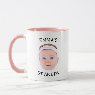 Mug Grandpa Boug cadeau, Personnalisé Visage bébé, Cad
