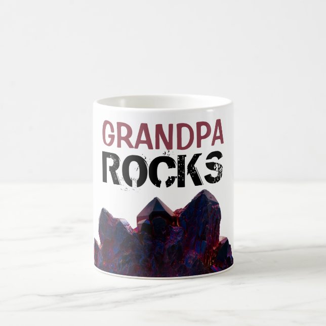 Mug *~* GRANDPA Rocks Purple Crystals Pierres Lapidair (Centre)