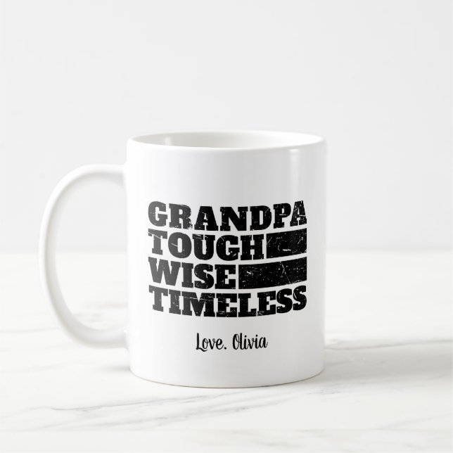 Mug Grandpa Touch Wise Timeless Personnalisé (Gauche)