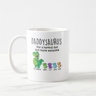 Mug Grandpasaurus Et Enfants Chemise Personnalisée