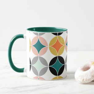 Mug Grands cercles du milieu du siècle moderne répé