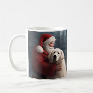 Mug Grands Pyrénées avec le Père Noël Festif de Noël