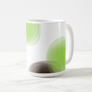Mug Graphique abstrait vert, moderne, simple, fleuri