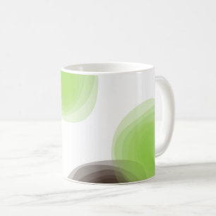 Mug Graphique abstrait vert, moderne, simple, fleuri