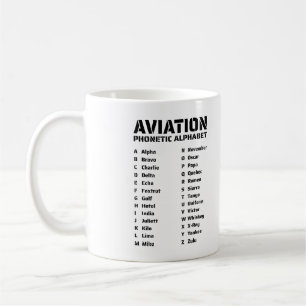 Mug Graphique alphabétique phonétique de l'aviation