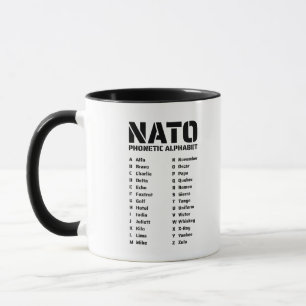 Mug Graphique alphabétique phonétique de l'OTAN