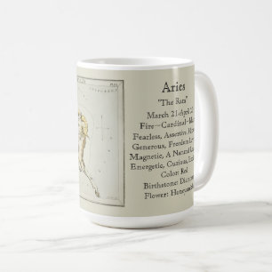 Mug Graphique astronomique antique d'Aries Zodiac