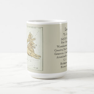 Mug Graphique astronomique antique de Leo Zodiac
