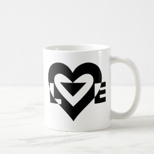 Mug Graphique d'amour cool, noir