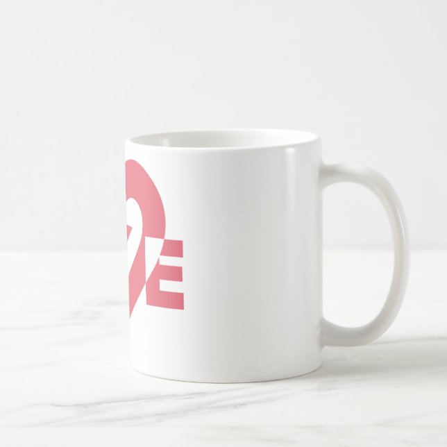 Mug Graphique d'amour cool, rose cerise (Droite)