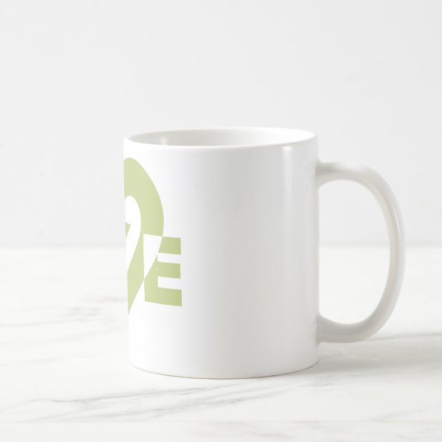 Mug Graphique d'amour cool, Vert Sage (Droite)