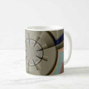 Mug Graphique d'art fractal de l'harmonie des couleurs