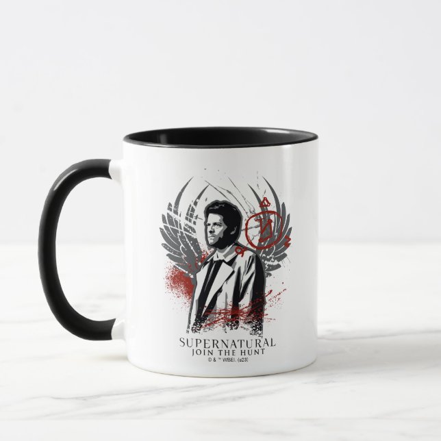Mug Graphique de graffiti de Castiel surnaturel (Gauche)