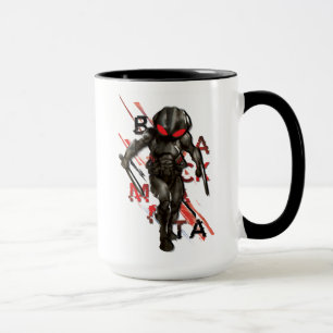 Mug Graphique de typographie dispersé par Manta noir