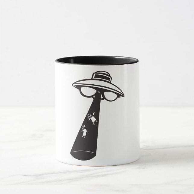 Mug Graphique d'enlèvement d'ovni rétro Alien Sci-Fi (Créateur téléchargé)
