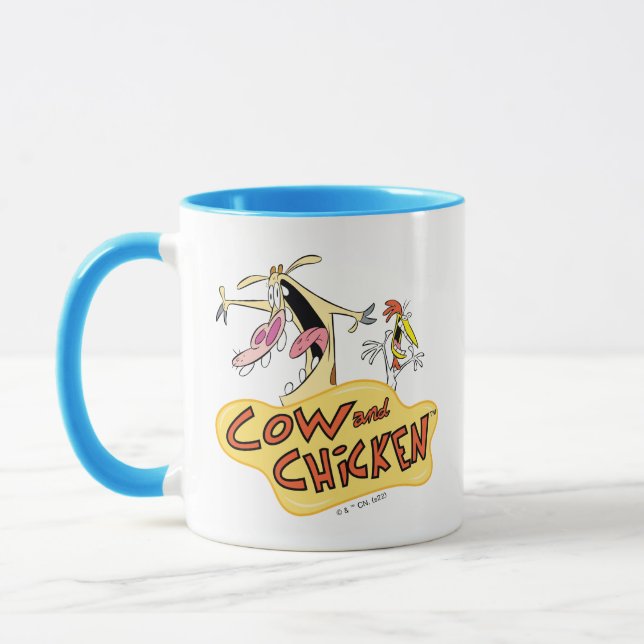 Mug Graphique du logo de la vache et du poulet (Gauche)