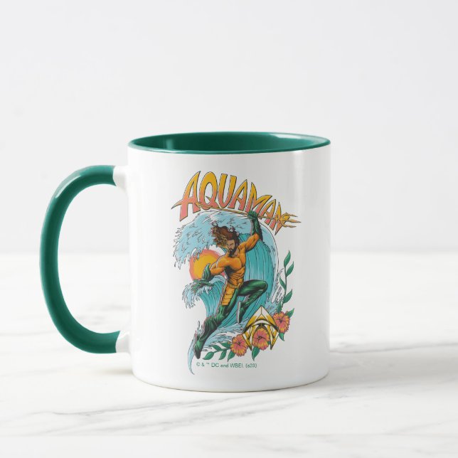 Mug Graphique du Surf de levage Aquaman et Trident (Gauche)