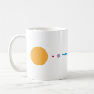 Mug Graphique du système solaire à terre plate