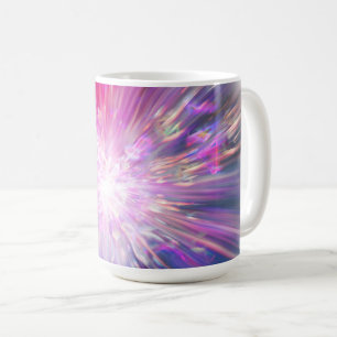 Mug Graphique énergétique abstrait rose et bleu néon