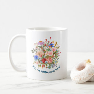 Mug Graphique Floral & Slogan