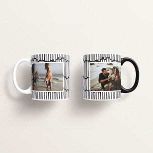 Mug Graphique minimal moderne 2 photo noir et blanc