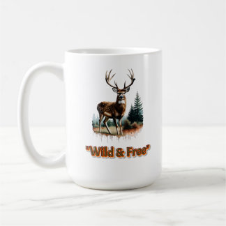 Mug Graphique naturel des cerfs sauvages et libres