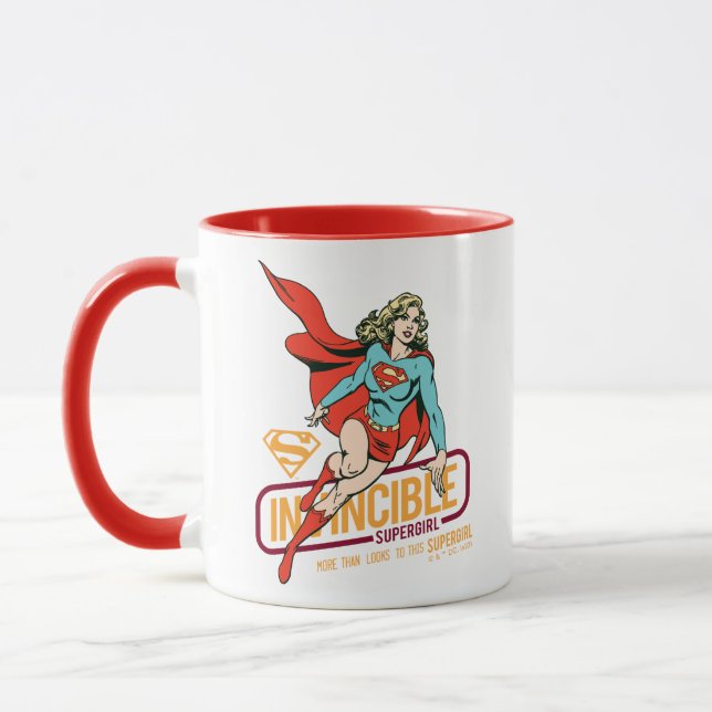 Mug Graphique rétro-invincible Supergirl (Gauche)