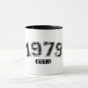 Mug Graphique Rétro Vintage 1979 Grunge Établie