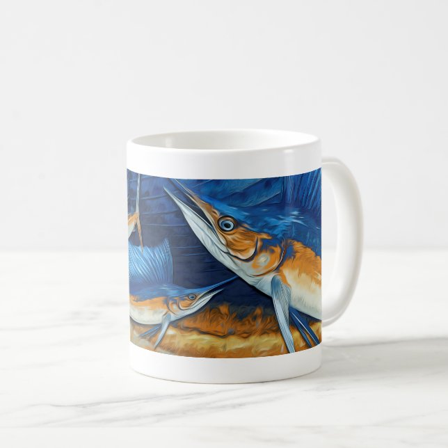 Mug Graphisme de la mer de l'Atlantique (Devant droit)