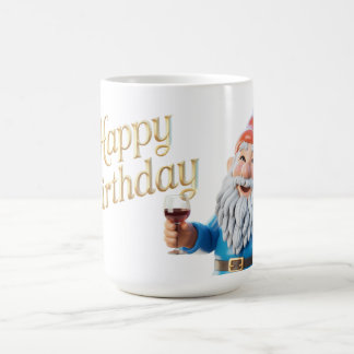 Mug Graphisme de personnage de gnome pour joyeux anniv
