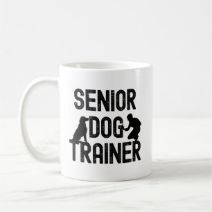 Mug Graphisme de silhouette de dresseur de chiens seni