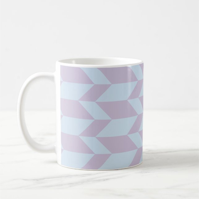 Mug Gras Flèche à deux tons Chevron Grille Poudre Past (Gauche)