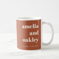 Gras Minimaliste Rust Fall Retro Mariage personnal