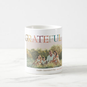 Mug Grateful Thanksgiving photo minimaliste
