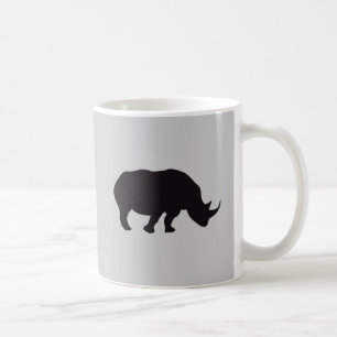 Mug Gravure du bois vintage de rhinocéros