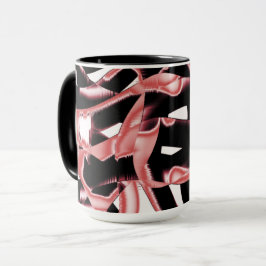 Mug Gravures noires et saumons, cassettes détruites su