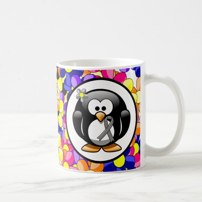 Mug Gray Sensibilisation Ruban Penguin (Droite)