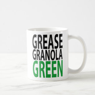Mug grease, granola, GREEN!