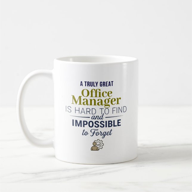 Mug Great Office Manager Personalized Name Gift (Gauche)