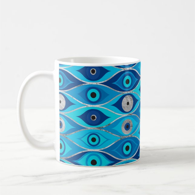 Mug Grèce Mati Mataki - Motif des yeux malveillants de (Gauche)
