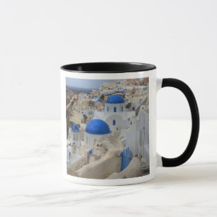 Mug Grèce, Santorin. Tour Bell et dômes bleus de 3