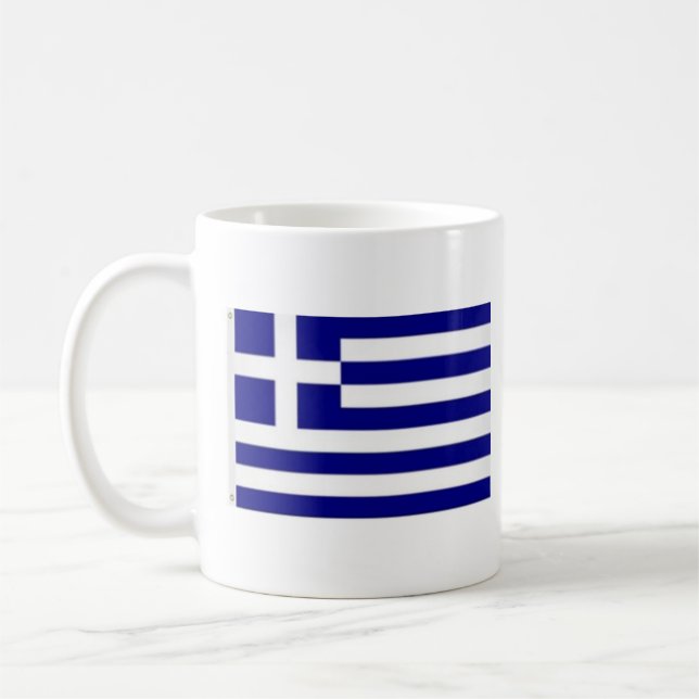 Mug Greece Flag and Name of Anthem (Gauche)